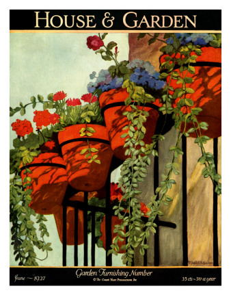 House & Garden Cover - June 1927 by Ethel Franklin Betts Baines Pricing Limited Edition Print image