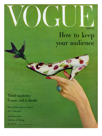 Vogue Cover - April 1957 by Richard Rutledge Pricing Limited Edition Print image