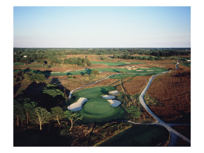 Shinnecock Hills Golf Club, Hole 17,Aerial by Stephen Szurlej Pricing Limited Edition Print image