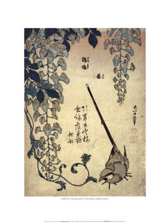 Wagtail And Wisteria by Katsushika Hokusai Pricing Limited Edition Print image