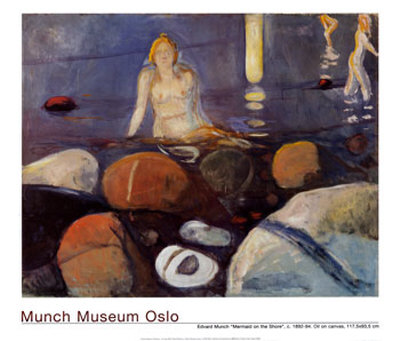 Mermaid On The Shore, 1894 by Edvard Munch Pricing Limited Edition Print image
