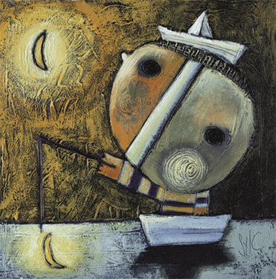 Moon Fishing by Sylc Pricing Limited Edition Print image
