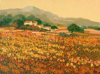 Afternoon Sun, Languedoc by Hazel Barker Pricing Limited Edition Print image