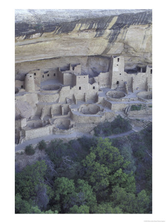 Anasazi Cliff Dwelling, Cliff Palace, Mesa Verde National Park, Colorado, Usa by William Sutton Pricing Limited Edition Print image