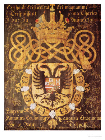 Coat Of Arms Of Charles V Of The 23Rd Chapter Of The Order Of The Golden Fleece, 1559 by Jacques Le Boucq Pricing Limited Edition Print image
