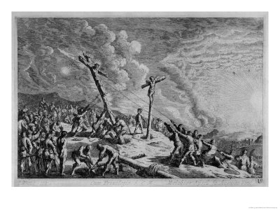 The Cross Is Raised With Jesus On It by J.G. Baurn Pricing Limited Edition Print image