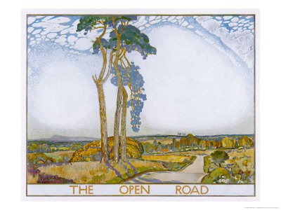 Motoring, The Open Road by Reginald Frampton Pricing Limited Edition Print image