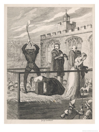 The Execution Of Lady Jane Grey Queen For Nine Days At The Tower Of London On Charges Of Treason by George Cruikshank Pricing Limited Edition Print image