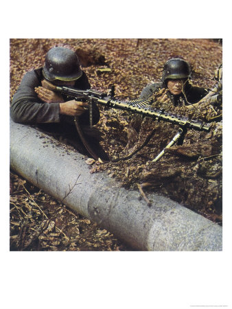 German Infantry With Machine Gun by Unsere Wehrmacht Pricing Limited Edition Print image
