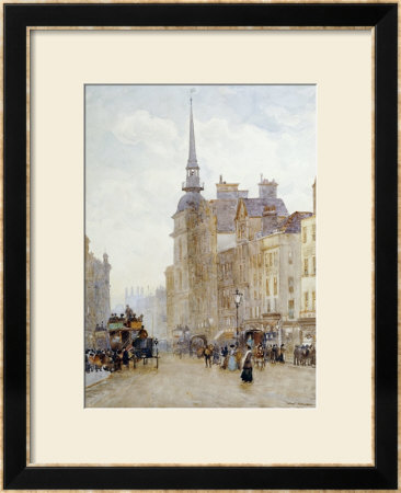 Looking Down Ludgate Hill From The Steps Of St. Pauls, 1900 by Herbert Menzies Marshall Pricing Limited Edition Print image