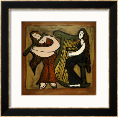Flute And Harp Duo by Leslie Xuereb Pricing Limited Edition Print image
