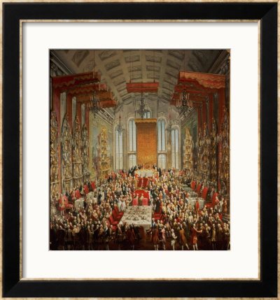 Coronation Banquet Of Joseph Ii In Frankfurt, 1764 by Martin Van Meytens Pricing Limited Edition Print image