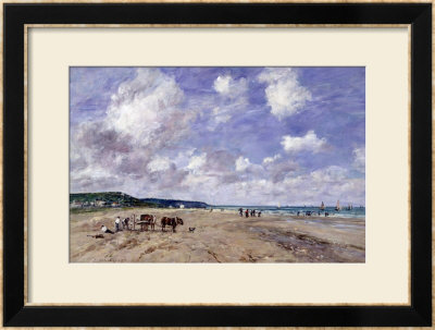 The Beach At Tourgeville, 1893 by Eugène Boudin Pricing Limited Edition Print image
