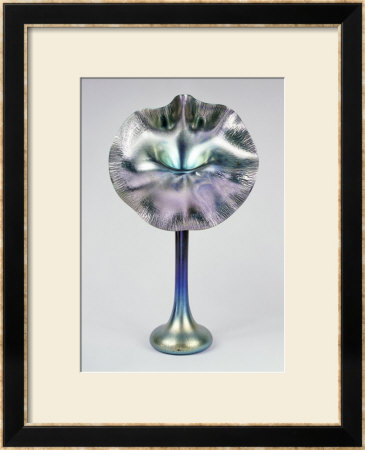 A Blue And Favrile Glass Jack In The Pulpit Vase by Tiffany Studios Pricing Limited Edition Print image