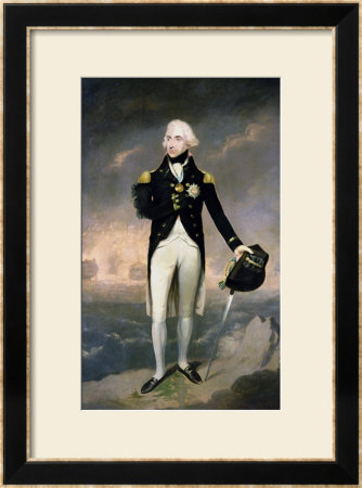 Portrait Of Lord Nelson With Santa Cruz Beyond by Lemuel Francis Abbott Pricing Limited Edition Print image