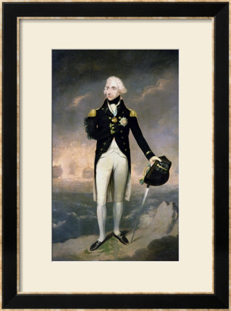 Portrait Of Lord Nelson With Santa Cruz Beyond by Lemuel Francis Abbott Pricing Limited Edition Print image