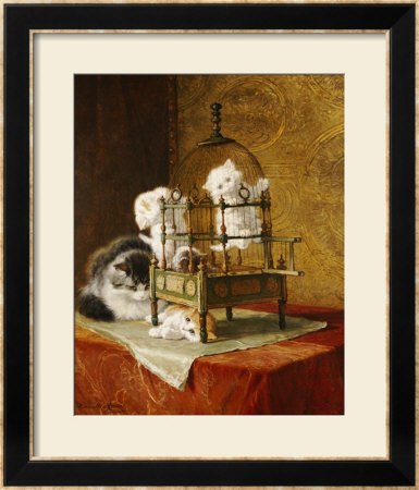 Caged Kittens by Henriette Ronner-Knip Pricing Limited Edition Print image