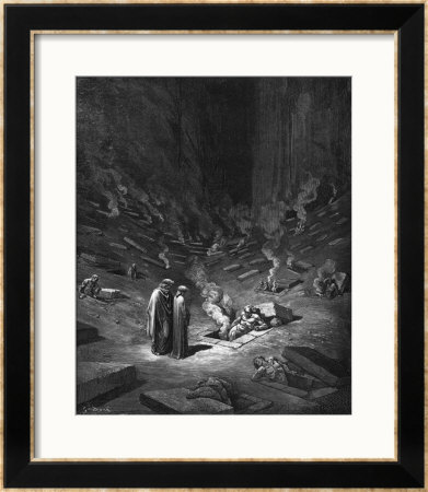 Heresiarchs, Illustration From The Divine Comedy By Dante Alighieri Paris, Published 1885 by Gustave Doré Pricing Limited Edition Print image