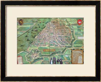 Map Of Antwerp, From Civitates Orbis Terrarum By Georg Braun And Frans Hogenburg, Circa 1572 by Joris Hoefnagel Pricing Limited Edition Print image