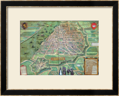 Map Of Antwerp, From Civitates Orbis Terrarum By Georg Braun And Frans Hogenburg, Circa 1572 by Joris Hoefnagel Pricing Limited Edition Print image