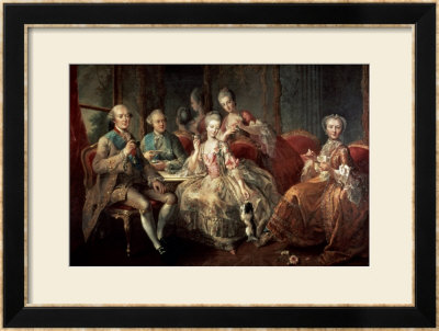 The Penthievre Family Or The Cup Of Chocolate, 1768 by Jean Baptiste Charpentier Pricing Limited Edition Print image