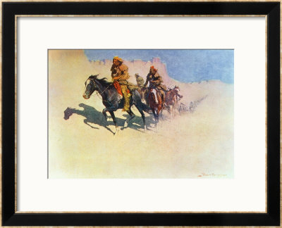 Jedediah Smith Making His Way Across The Desert From Green River To The Spanish Settlement by Frederic Sackrider Remington Pricing Limited Edition Print image