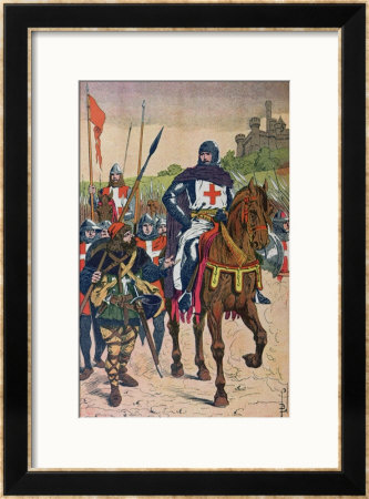 Departing For The Crusades, Illustration From Histoire De France By Jules Michelet Circa 1900 by Louis Bombled Pricing Limited Edition Print image
