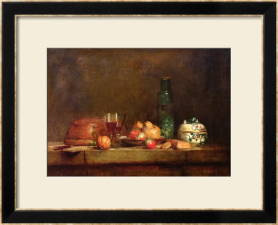 Still Life With A Bottle Of Olives, 1760 by Jean-Baptiste Simeon Chardin Pricing Limited Edition Print image