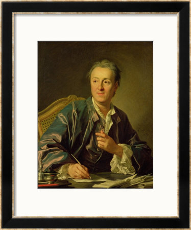 Portrait Of Denis Diderot (1713-84) 1767 by Louis-Michel Van Loo Pricing Limited Edition Print image