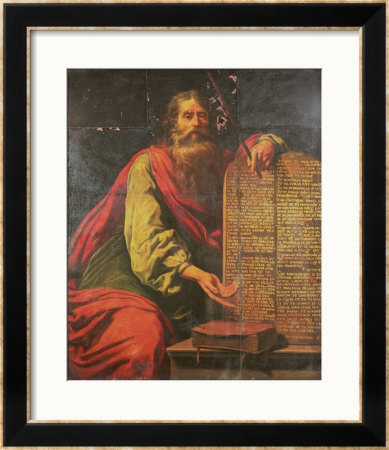 Moses And The Tablets Of The Law by Laurent De La Hyre Pricing Limited Edition Print image