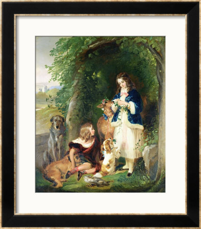 The Marquess Of Stafford And The Lady Evelyn Gower by Edwin Henry Landseer Pricing Limited Edition Print image