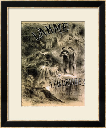 Poster Advertising Lakme, Opera By Leo Delibes (1861-91) by Antonin Marie Chatiniere Pricing Limited Edition Print image