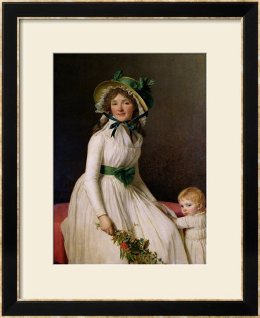 Madame Pierre Seriziat (Nee Emilie Pecoul) With Her Son, Emile (B.1793) 1795 by Jacques-Louis David Pricing Limited Edition Print image