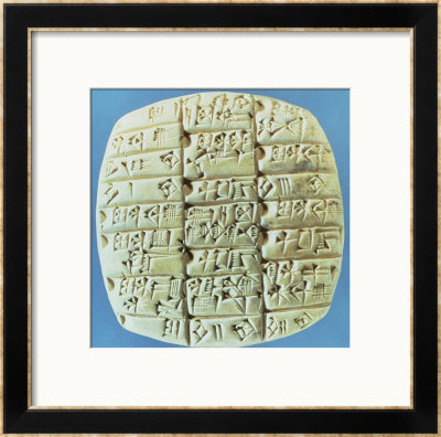 Accounts Table With Cuneiform Script, Circa 2400 Bc by Mesopotamian Pricing Limited Edition Print image
