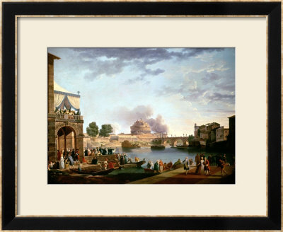 The Election Of The Pope With The Castel St. Angelo, Rome In The Background by Antonio Joli Pricing Limited Edition Print image