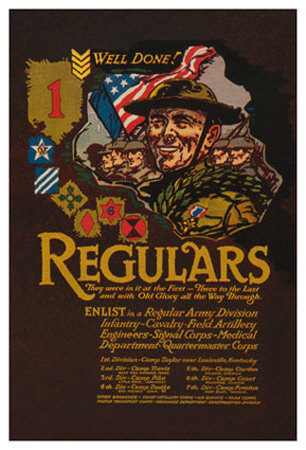Enlist In The Regular Army Division by John W. Sheeres Pricing Limited Edition Print image