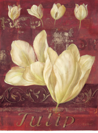 Tulip Blooms Ii by Fabrice De Villeneuve Pricing Limited Edition Print image