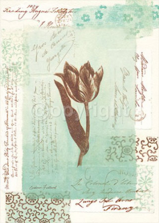 Tulip Script Floral by Gillian Fullard Pricing Limited Edition Print image