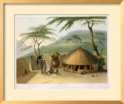 A Boosh-Wannah Hut Plate 7 From African Scenery And Animals by Samuel Daniell Pricing Limited Edition Print image