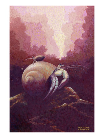 A Painting Of A Hermit Crab by William H. Crowder Pricing Limited Edition Print image