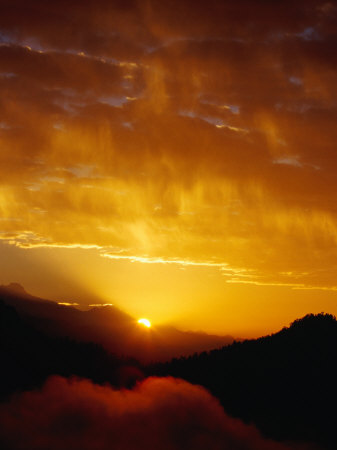 Sunrise Over Himalayan Foothills, Seen From Poon Hill, Poon Hill, Nepal by Corey Wise Pricing Limited Edition Print image