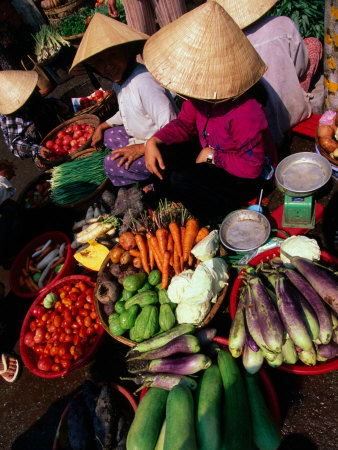 Female H'mong Market Vendors And Their Produce, Bac Ha, Vietnam by Mason Florence Pricing Limited Edition Print image
