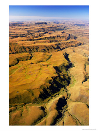 Ukhahlamba Drakensberg Park Showing The Valleys Of The Little Berg, South Africa by Roger De La Harpe Pricing Limited Edition Print image