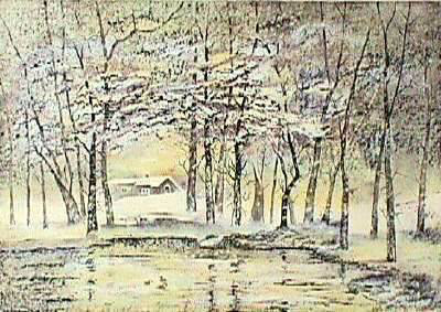 Chaumiere Sous La Neige by Antonio Rivera Pricing Limited Edition Print image