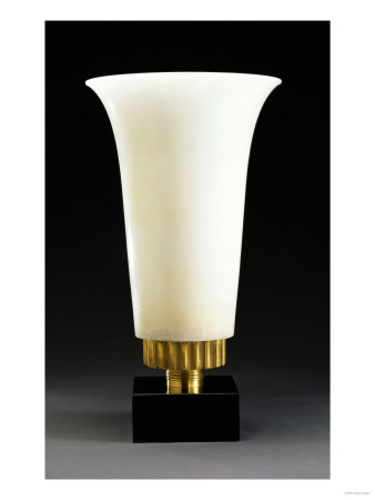 An Alabaster, Gilt-Bronze, And Black Marble Lamp, Circa 1925 by Daum Pricing Limited Edition Print image