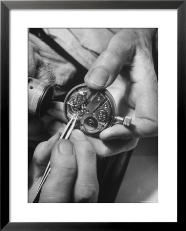 78 Year Old Watch Maker At His Job Of Repairing Watches by Yale Joel Pricing Limited Edition Print image