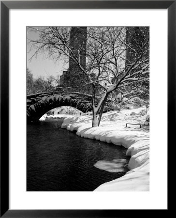 Gapstow Bridge Over Pond In Central Park After Snowstorm by Alfred Eisenstaedt Pricing Limited Edition Print image