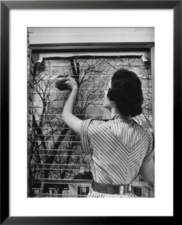 Housewife Cleaning Glass Window Slats by Gordon Parks Pricing Limited Edition Print image