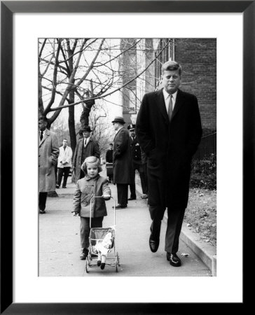 Caroline, Walking With Daddy, President Elect John F. Kennedy by Bob Gomel Pricing Limited Edition Print image