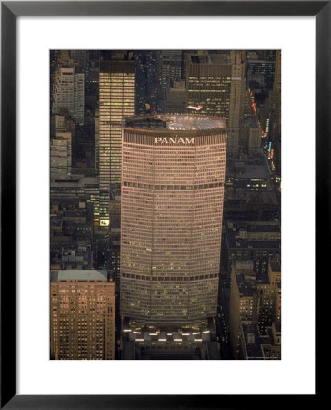 Pan Am Office Building In New York City With Private Helicopter Landing On The Rooftop Heliport by Arthur Schatz Pricing Limited Edition Print image